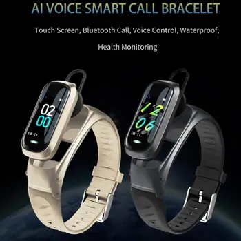 

fashion women Smart Watch For Android iOS Heart Rate Monitor Smart Bracelet Headset 2 in 1 Sports Calorie Wristband Smart Watch