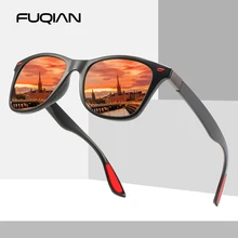 FUQIAN Модные TR90 поляризационные солнцезащитные очки мужские классические квадратные женские солнцезащитные очки ультра светильник унисекс очки для вождения UV400