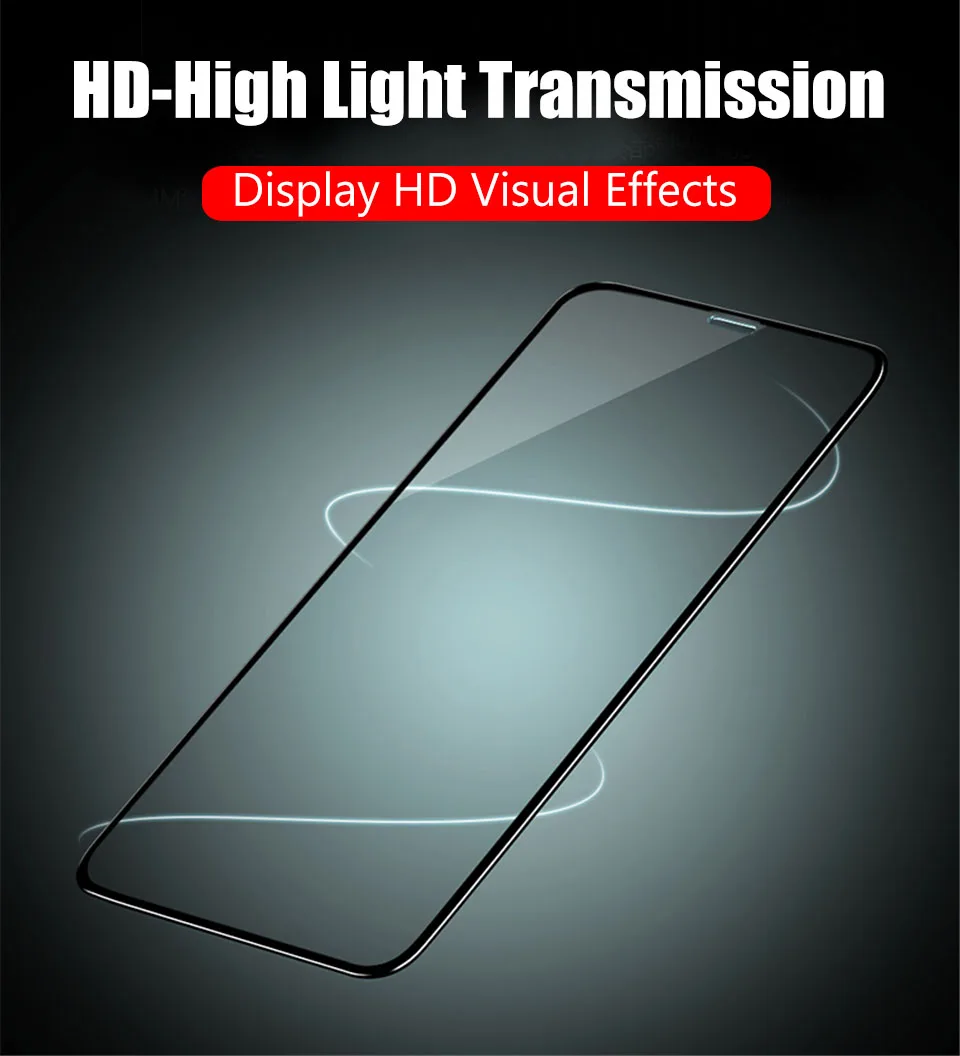20D полное покрытие закаленное стекло для iPhone 11 Pro MAX Защита экрана для iPhone X XR XS 6 6s 7 8 Plus 11 Pro MAX стеклянная пленка