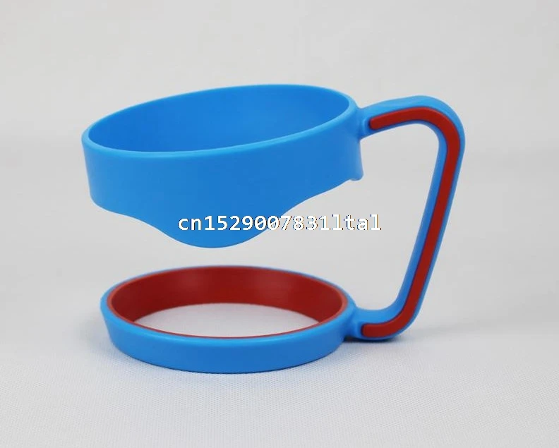 50pcs 7 color Portable Water Bottle Mugs Cup Handle for 30 Ounce Tumbler Rambler Cup Hand Holder Fit Travel Drinkware