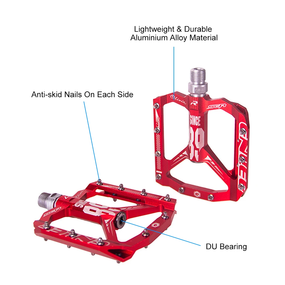 Сверхлегкий Горный велосипед MTB CNC алюминиевый сплав велосипедные педали DU подшипники противоскользящие велосипедные педали запчасти велосипедов