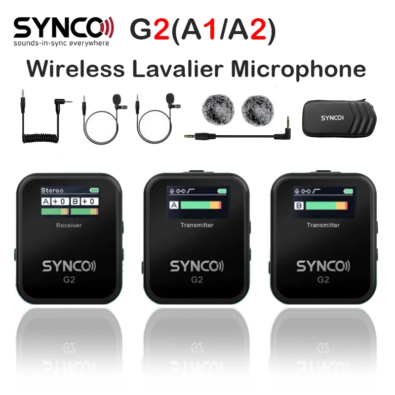 Беспроводной петличный микрофон SYNCO G2 A2 G2A2 a1 микрофонная система для IPHONE