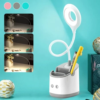 

USB Rechargeable LED Desk Lamp Touch Dimming Adjustment Table Lamp Eye Protection Reading Desk Lamp for Children Study Bedroom