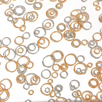 

50pcs/lots High Quality Iron Round Jump Rings Twisted Closed Single Rings For DIY Handmade Jewelry Findings Accessories