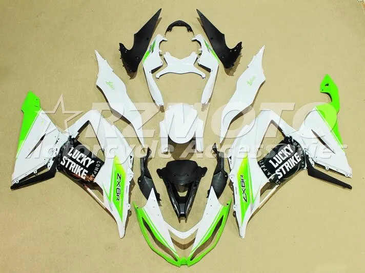 ABS полный обтекатель комплект подходит для Kawasaki ZX6R 2013 Обтекатели ZX-6R Ninja 636 599 lucky sticker TOP
