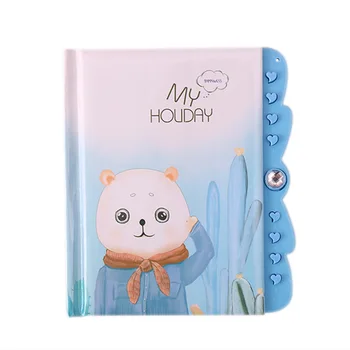 

Kawaii Cartoon Waterproof Password Notebook Cute Cat Travel Diary Journal Pink Paper Note Book Boy Gril School Office Stationery