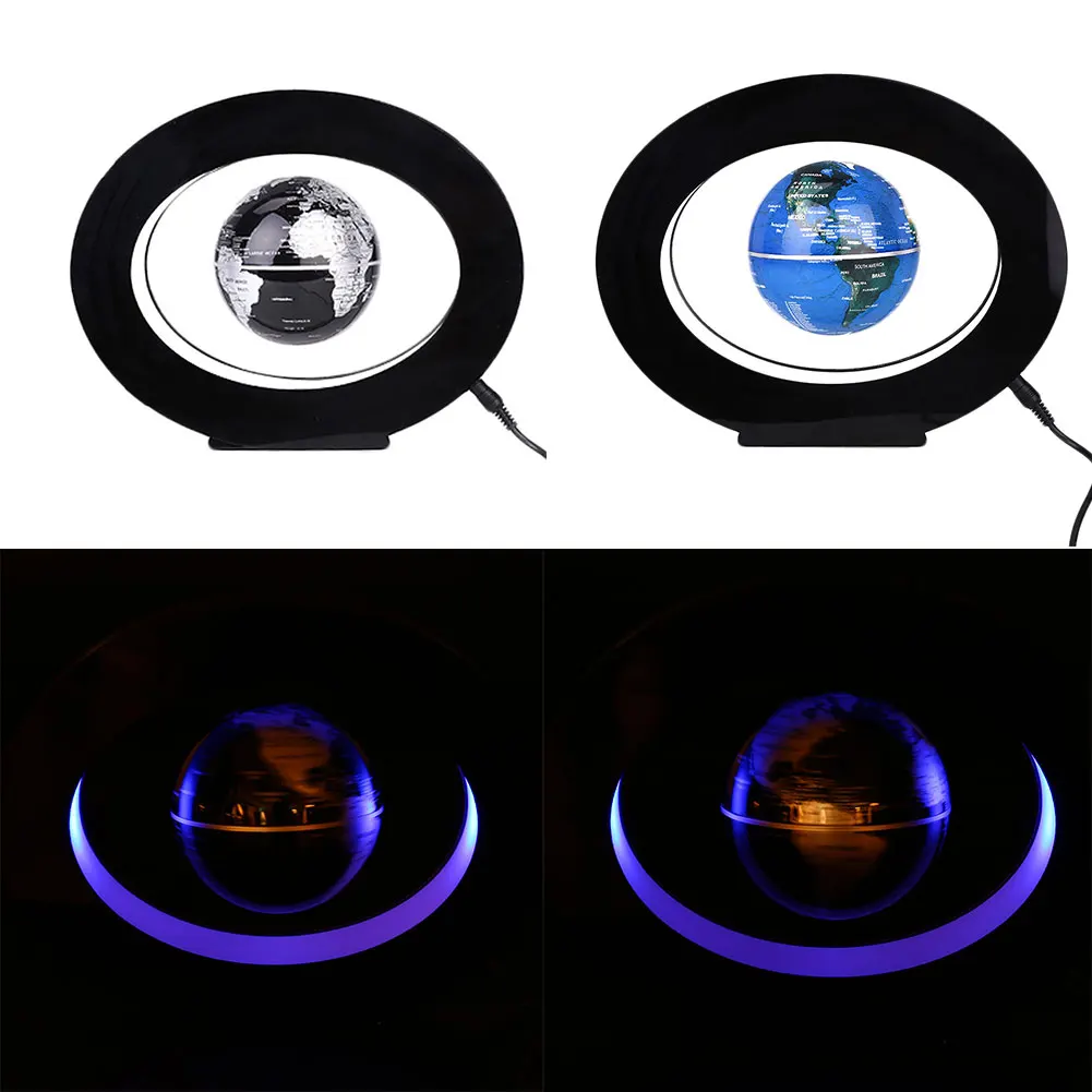 

LED Magnetic Levitation Floating Globe Lamp Decoration EU Plug 4 Inches