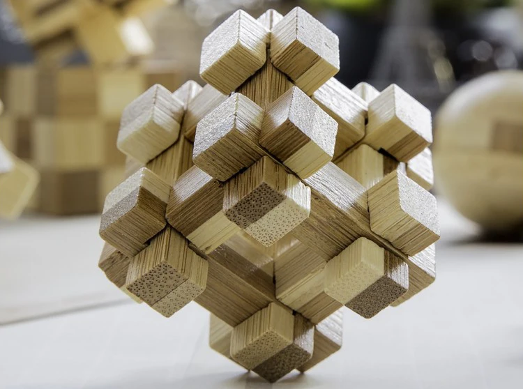 Bamboo развивающий Интеллектуальный узел разблокировка мяч головоломка детская игрушка подарок замок любан замок Рождество День рождения Kong Ming