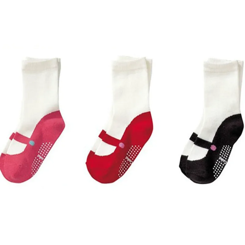 

3pairs/Lot Cotton Imitation Shoes Socks Children All-match Ballet Dance