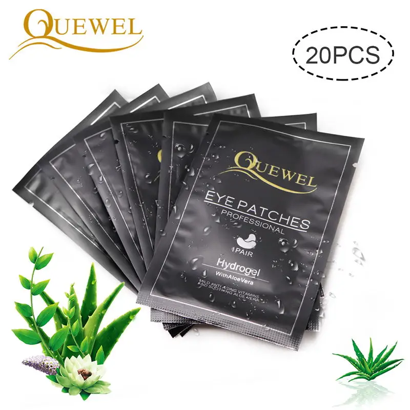 Quewel Eyelash Extension Practice Eye Patches Set Disposable Eye Gel Patch lashes Extension Eye Tape Cleaning Brush Makeup Tool