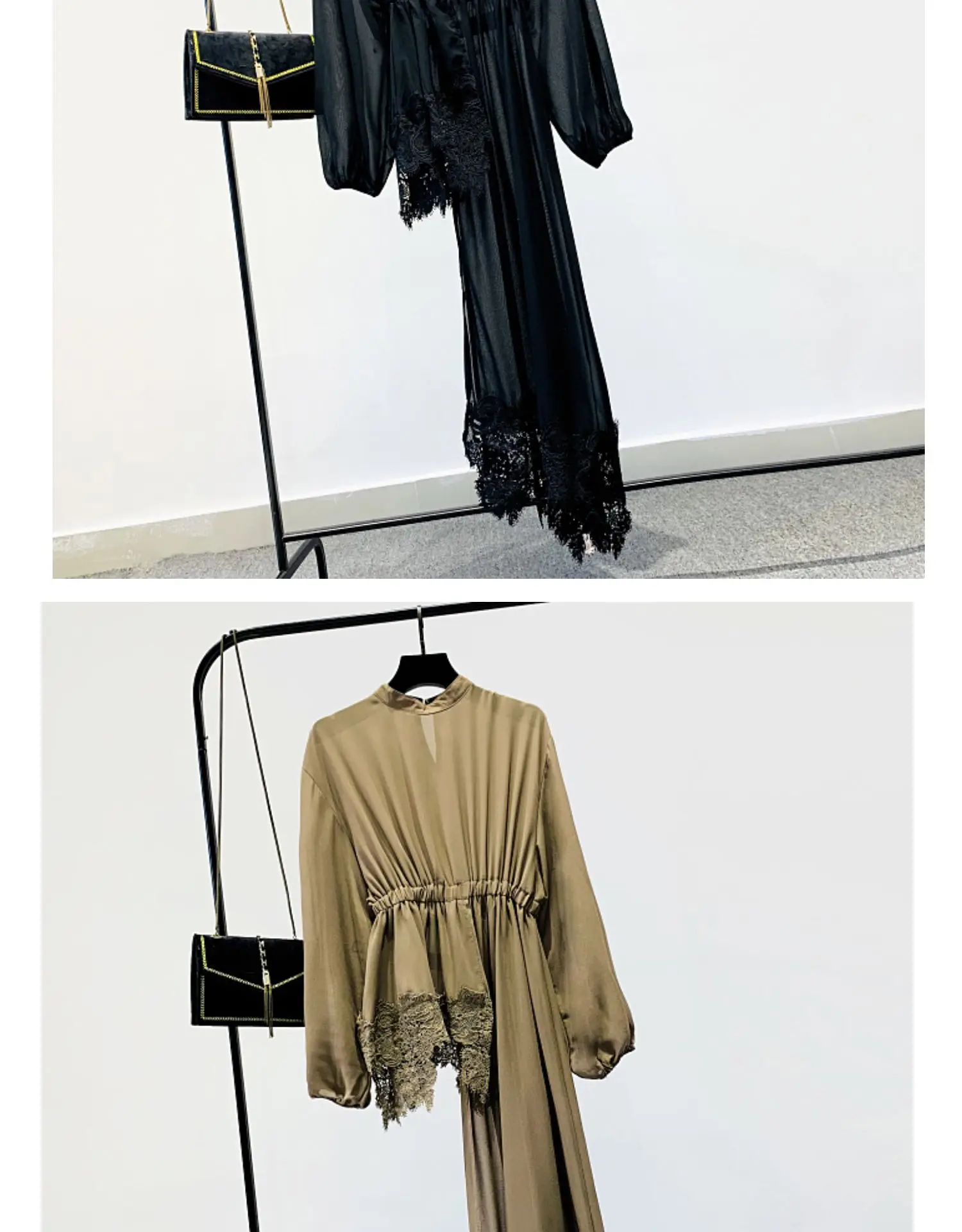 Fall Holiday Beach Shirt White Blouse Women New Fashion Irregular Elastic Waist Chiffon Jacket Hollow Lace Blusas Long Blouse