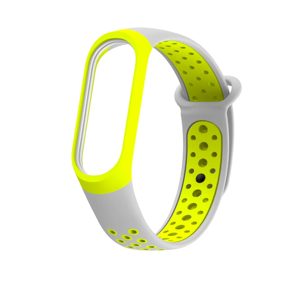 Для mi Band 3 4 ремешок Спортивные Силиконовые часы наручные браслет mi band 3 ремешок аксессуары браслет Смарт для Xiaomi mi 3 4 ремешок - Цвет: gray green