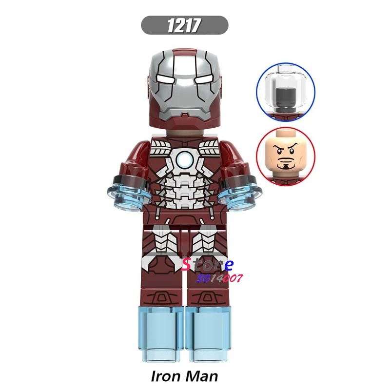 Одиночный Мстители эндшпиль Железный человек со знаком Железного человека 6 Mk42 Mark 22 Mark 36 Mark 28X0246 военная машина перец строительные блоки детские игрушки - Цвет: XH1217