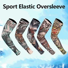 Велосипедные спортивные тату-рукава УФ крутые рукава для рук Велоспорт Бег руки теплые спортивные эластичные нарукавники для рук 1 шт