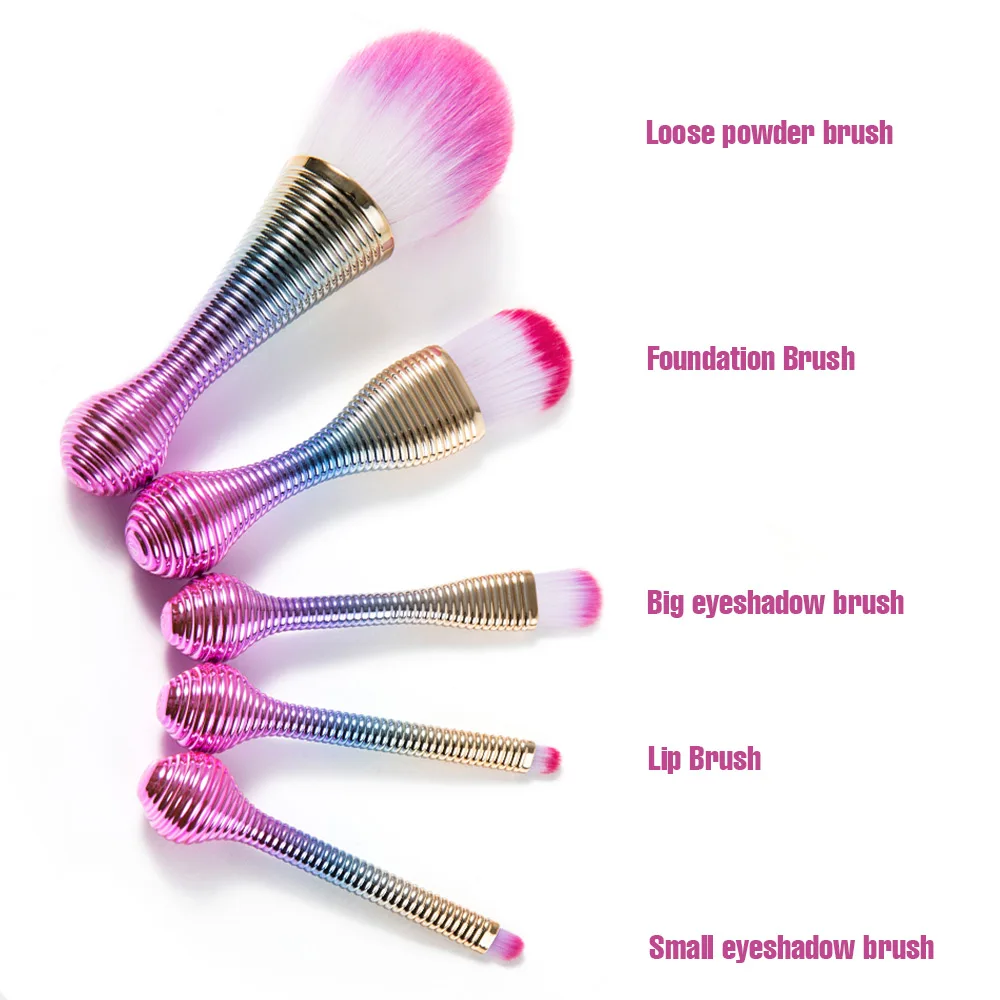 5 градиентных кистей для макияжа наборы жидких тональных румян тени век Макияж