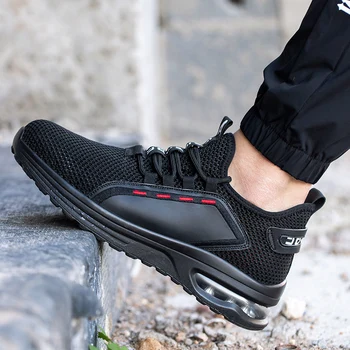 

Indestructible Men's Safety Work Shoes With Steel Toe Cap Construction Men's Boots Work Shoes Puncture-Proof Work Sneakers