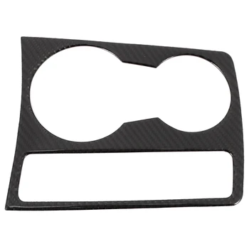 

New Carbon Fiber Cup Holder Panel Frame Cover Trim Fit for Audi A4 B8 A5 Q5 2009-16