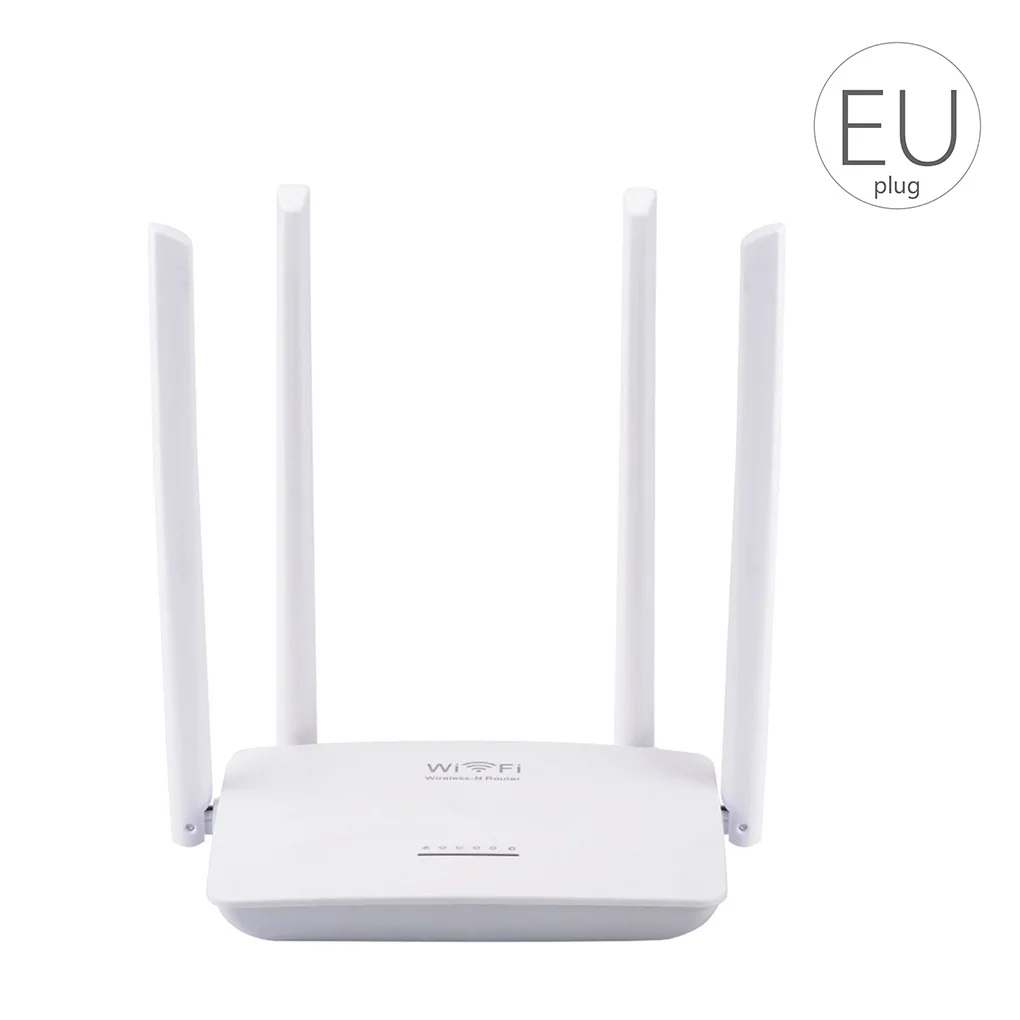 ЕС Plug 300 Мбит/с беспроводной Wi-Fi роутер Смарт высокой мощности 4 антенны широкий охват простая настройка WiFi диапазон усилителя