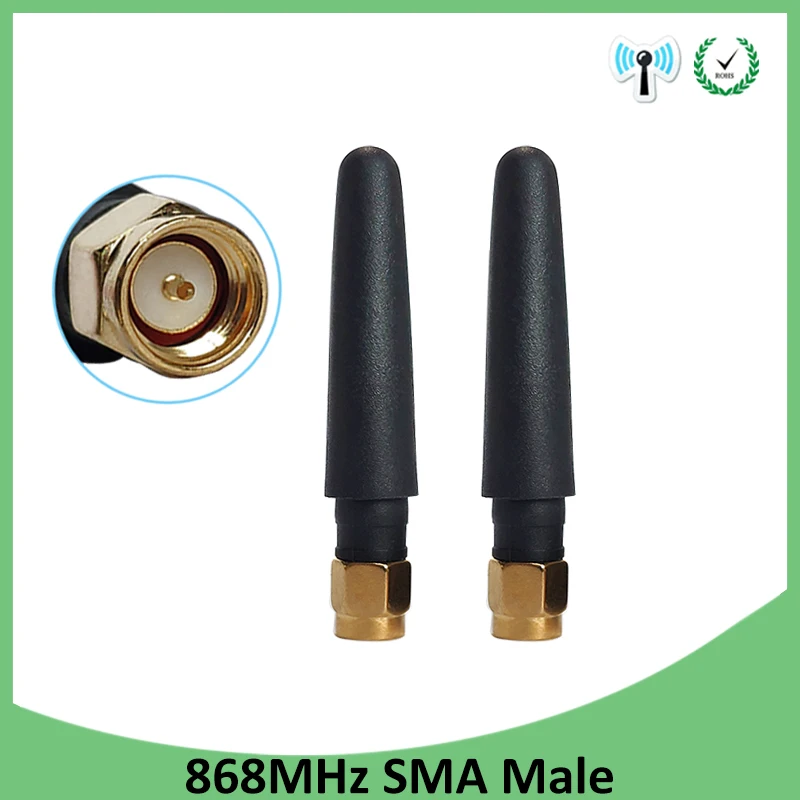 20pcs 868MHz 915MHz Antenna 3dbi SMA Male Connector GSM 915 MHz 868 IOT antena outdoor signal repeater antenne Lorawan | Мобильные