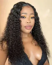 Rebecca Deep Wave-peluca Frontal de encaje 360, pelucas de cabello humano brasileño prearrancado, rizado profundo, 30 pulgadas