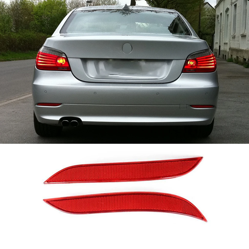 

1 Pair Rear Bumper Reflector Light Left & Right 63146915039 63146915040 Replacement for BMW 5 Series E60 2004-2007 5Models