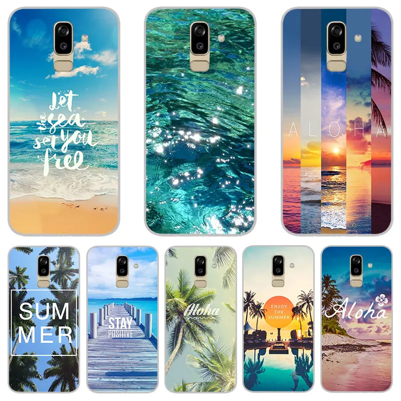 Aloha Летний морской oceam матовый Силиконовый чехол для Samsung Galaxy J3 J5 J7 A3 A5 A7 2016 2017 ТПУ