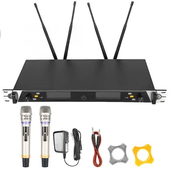 

KTV UHF One for Two Handheld Noise Control Microphone Set US 100-240V 610MHz-950MHz microfono inalambrico