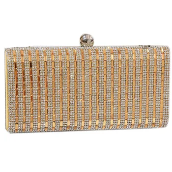 

Ladies Evening Bag Wedding Party Bag Diamond Rhinestone Clutch Crystal Sparkling Clutch Bag Wallet Gold