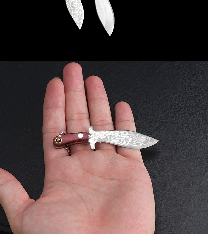 Mini kitchen Knife Unboxing Portable Small Blade Wine Bottle Opening Paper Cutting EDC Keychain Hanging Multi Survival Tools