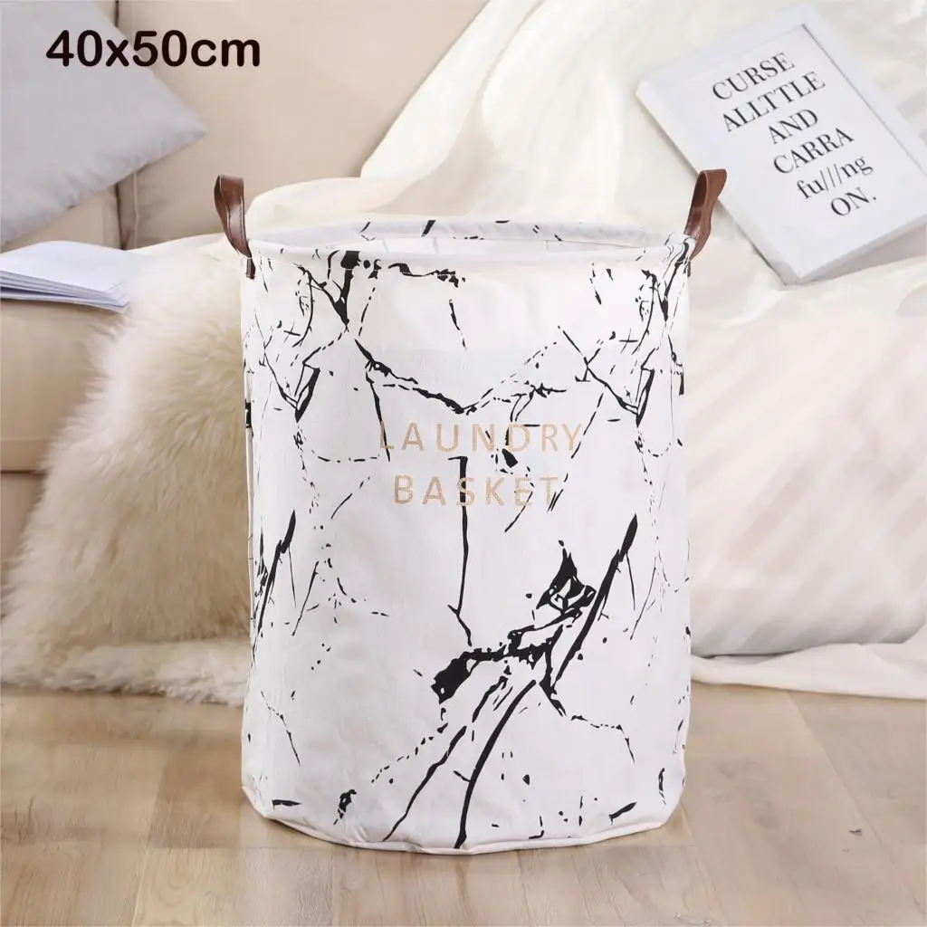 1PCs Folding Laundry Basket Round Storage Bin Large Hamper Collapsible Clothes Kids Toy Home Sundries Laundry Storage Organizer