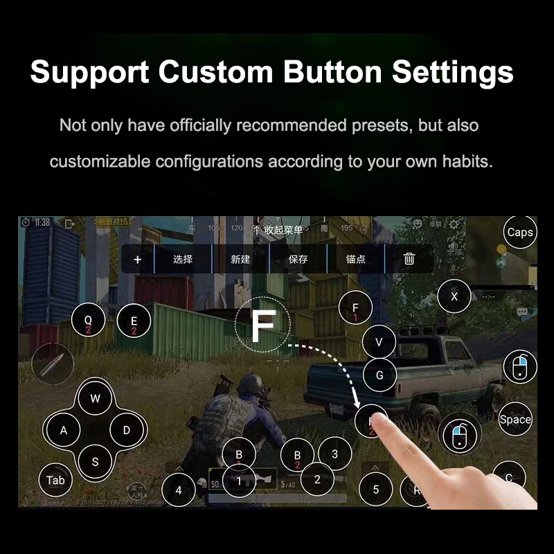  Plug and Play PUBG Mobile Gamepad Controller Gaming Keyboard Mouse Converter For IOS Android Phone 