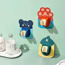 Adjustable Cartoon Shower Holder  Self-adhesive Wall Mounted Shower Head Bracket Rack Bathroom Tools