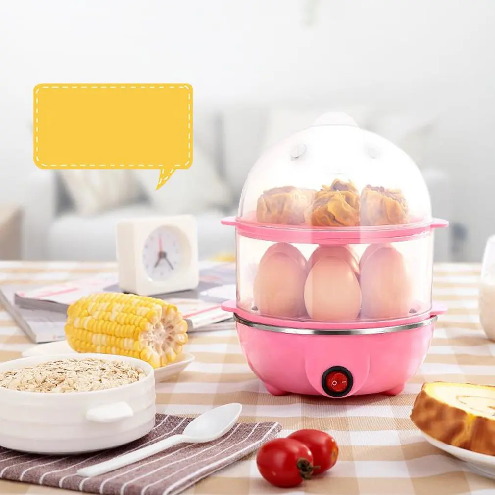 Multi-function Double-layer Steamer Home Automatic Egg Cooker Mini Breakfast Machine Stainless Steel Egg Steamer