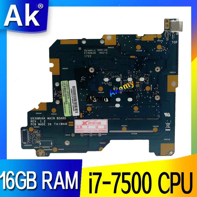 $US $369.66  Akemy for ASUS ZenBook 3 UX390 UX390U UX390UA UX390UAK UX390UAK Laptop Motherboard i7-7500 CPU 16GB