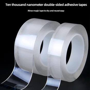 

Magic nano-tape Traceless Double-Sided Transparent tape Adhesive Nano Stick Removable Washable Reusable tapes Universal Hot