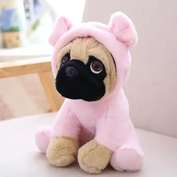 

New Wearing Hat Dog Plush toys Cute Simulation Creative Sand Dog Doll Pillow Children's Toy Dogs Doll