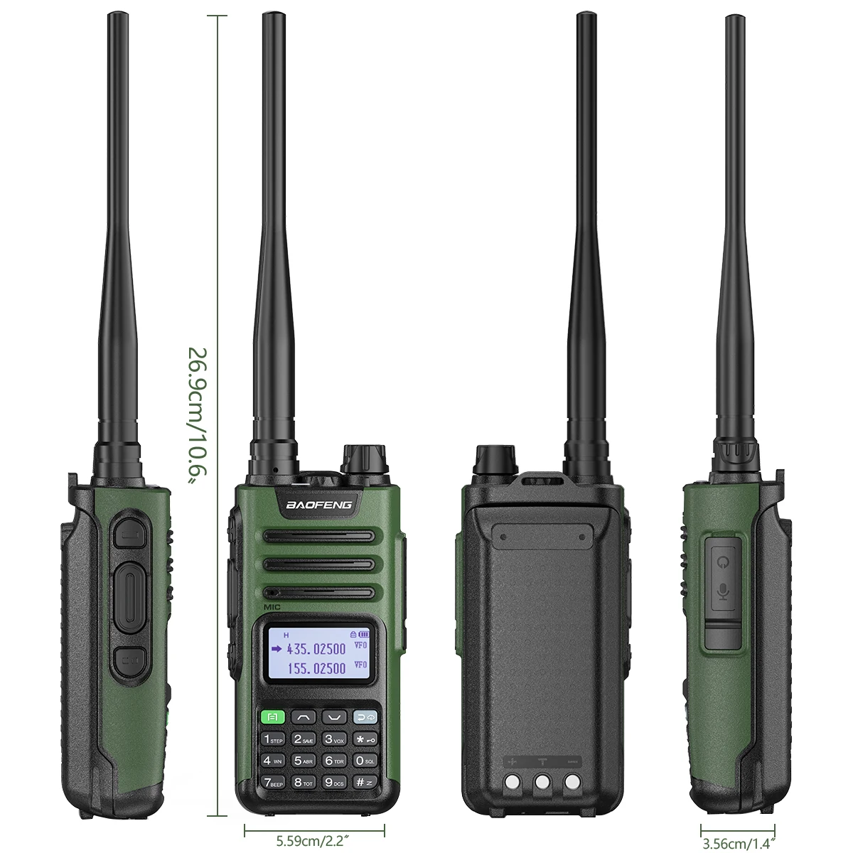 Baofeng UV-13 PRO Walkie Talkie 10W 8800mAh High Power 999 Channel Dual  Band UHF VHF Radio Transmitter Typ-C Jack Upgrade 10R