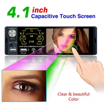 

Hot Sale FM Radio Wear-resistant P5135 In Dash Head Unit 4.1 inch Touch Screen Bluetooth USB Car Radio MP5 Player
