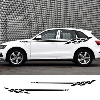 

2Pcs Car Side Waist Stickers For BMW Dacia FIAT Honda Nissan Hyundai Seat For Mercedes Smart SUV Stripes Car Tuning Accessories