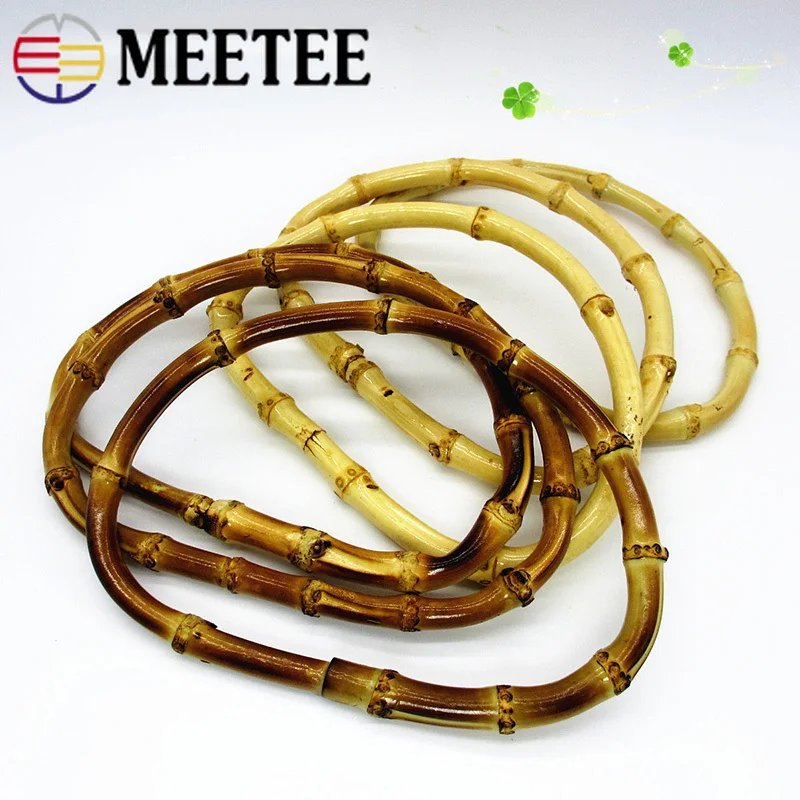 Meetee 13/15 см с бамбуковыми ручками-хомут с круглым воротником для мальчиков и девочек ручная сумка с круглой ручкой из нержавеющей стали DIY Для женщин сумки из натуральной кожи кошелек рама для декора ремесла домашнего декора аксессуары