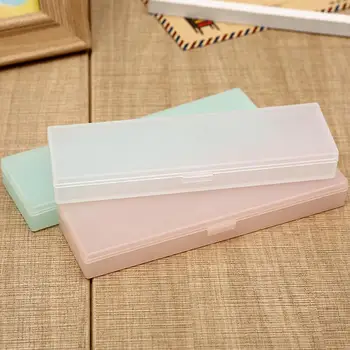 

Fashion Transparent Frosted Large Capacity Pen Box Pencil Case Stationery Holder Portable Lightweight school pencil case