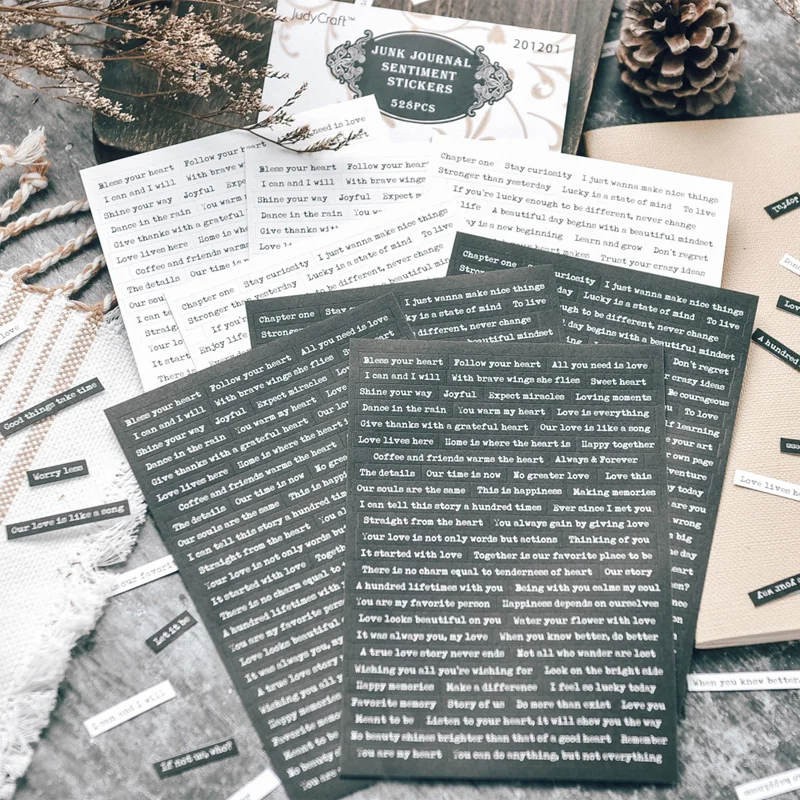 Phrase Stickers Stationery Label Album-Decoration Paper Scrapbooking-Material Diary Words