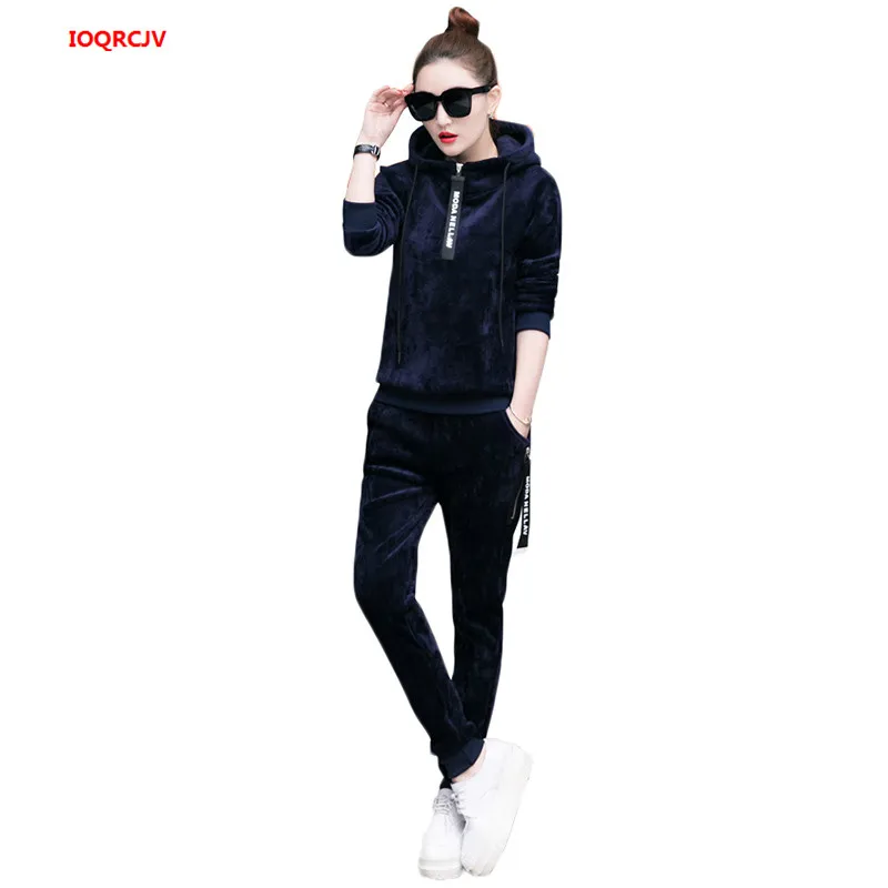 Женская спортивная одежда комплект из 2 предметов зимний толстый теплый