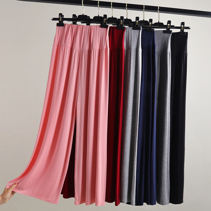

Pants Modal Wide Leg Pants female summer 2019 new Casual Loose pants fashion High waist Ankle-Length Pants women