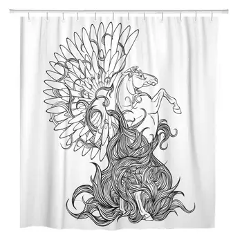 

72"x72" Shower Curtain Waterproof Polyester Fabric Abstract Conceptual Phrase It Summer Time Lettering for Brush Decorative