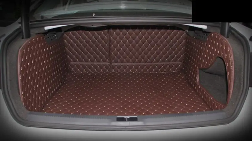Кожаный коврик для багажника автомобиля Коврики для багажника для Audi A4 2007 2008 2009 2010 2011 2012 2013 A4 B8 аксессуары
