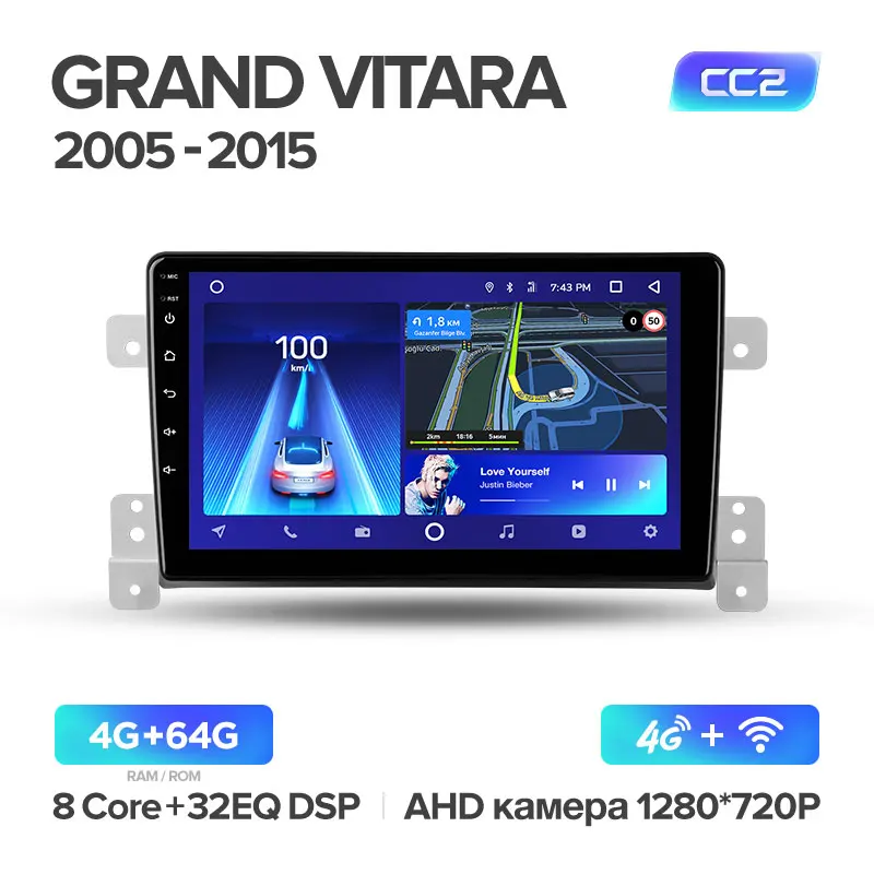 TEYES CC2 Штатная магнитола для Сузуки Гранд Витара 3 поколение Suzuki Grand Vitara 3 2005 Android 8.1, до 8-ЯДЕР, до 4+ 64ГБ 32EQ+ DSP 2DIN автомагнитола 2 DIN DVD GPS мультимедиа автомобиля головное устройство - Цвет: Grand Vitara CC2 64G