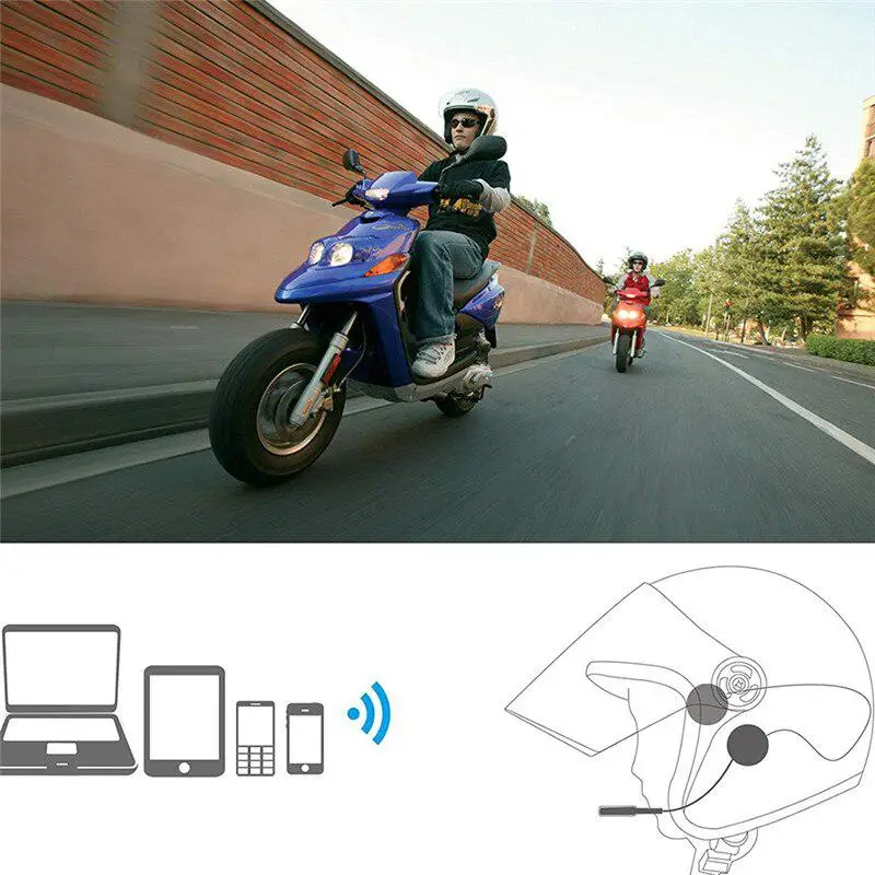 Мотоциклетный шлем наушники переговорные Беспроводные Bluetooth гарнитура для шлема наушники двойной стерео громкой связи для MP3 MP4 телефона