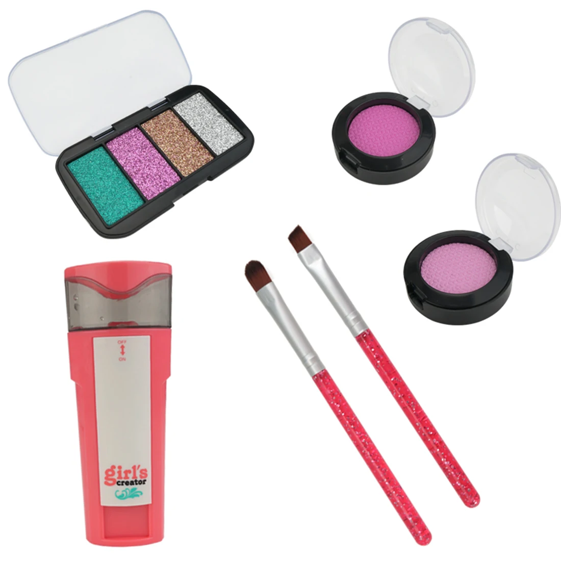 

6Pcs Children Makeup Pretend Play Simulation Cosmetic Kit Electric Massager Toy