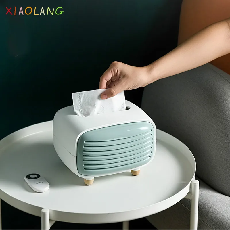 

XIAOLANG Creative Radio Tissue Box Cover Napkin Holder Living Room Chic Paper Towel Storage Box Car Office Home Decor Supplies